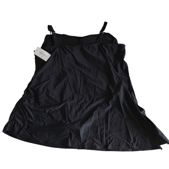 NWT Meet. Curve 4X Black Ruched One Piece Swimsuit - Picture 2 of 13